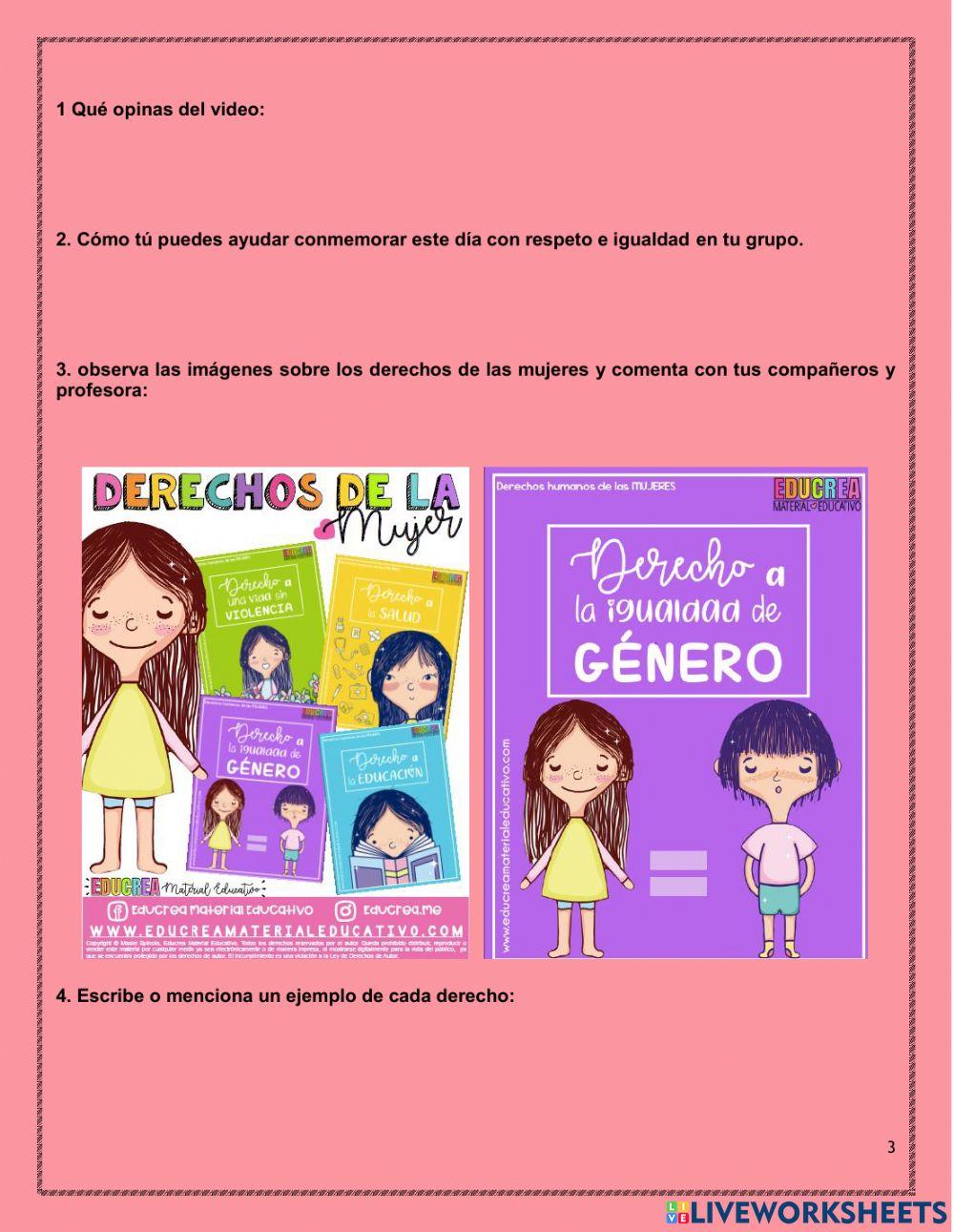 Conmemoración día de l amujer 8 marzo