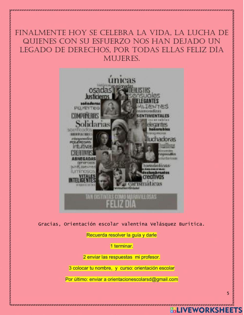 Conmemoración día de l amujer 8 marzo