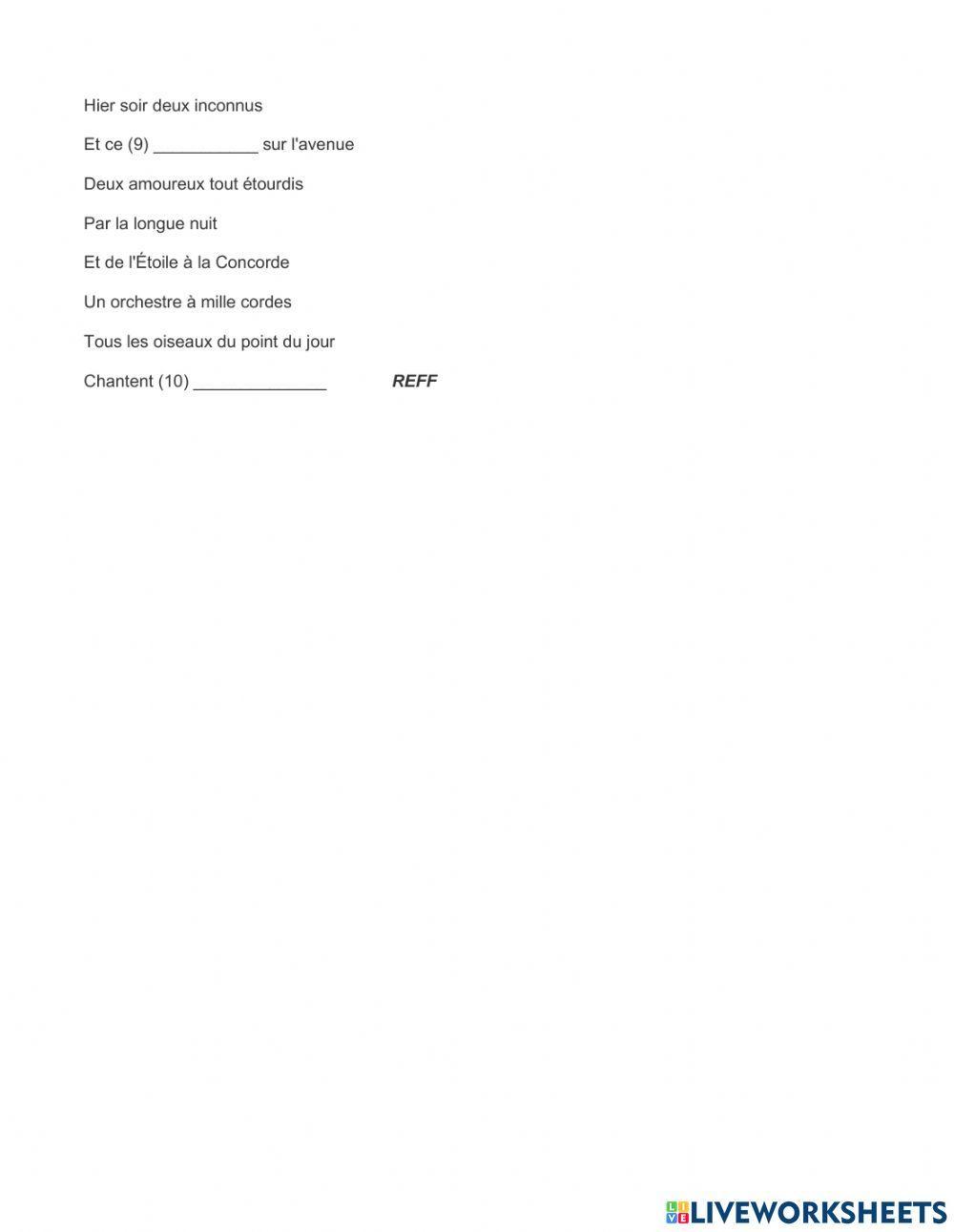 Champs Élysées-Listening Practice