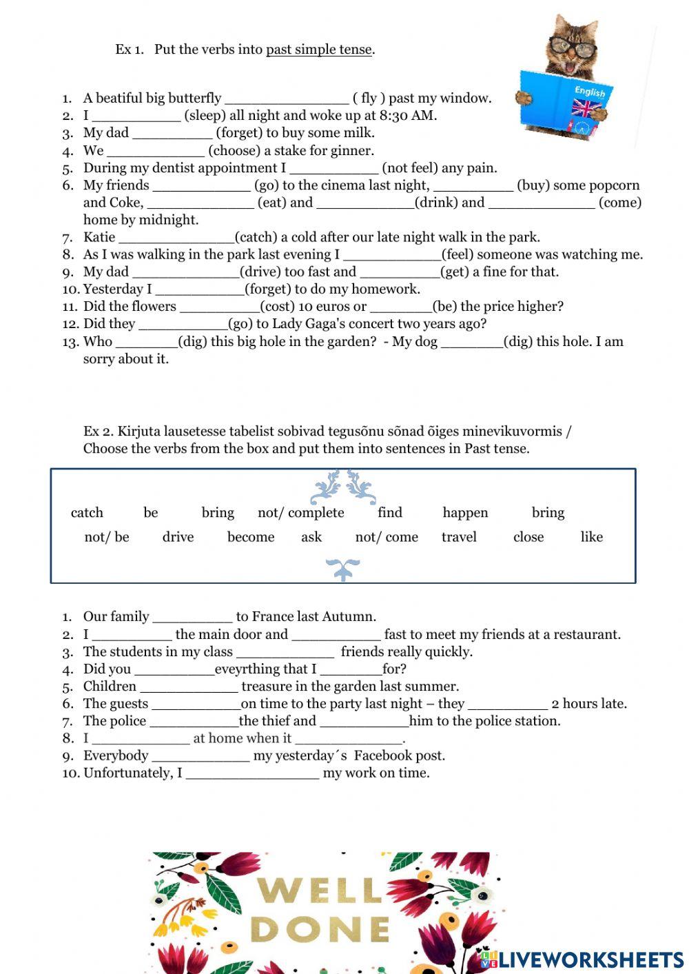 Irregular verbs - past simple