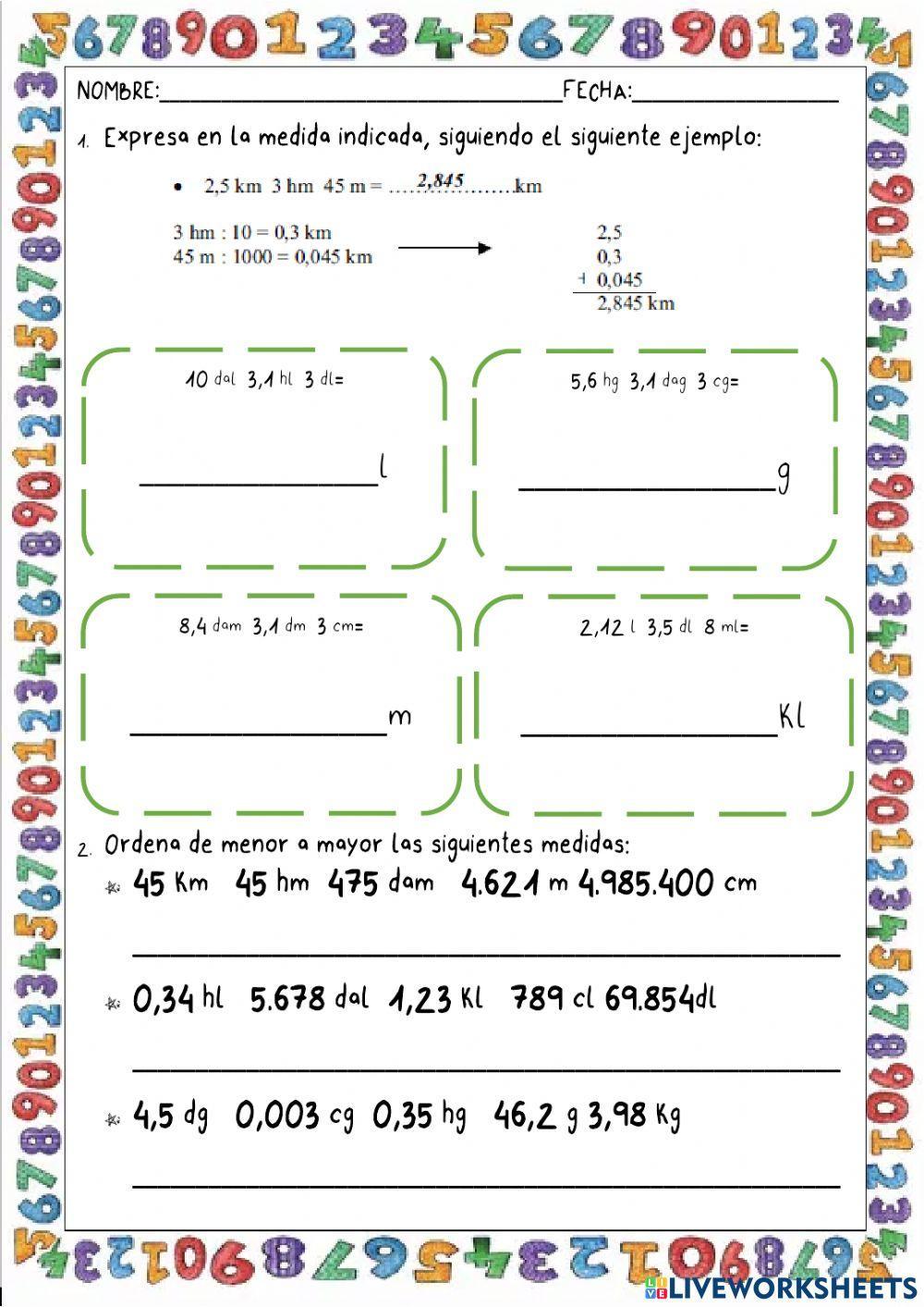 Repaso longitud, capacidad y masa