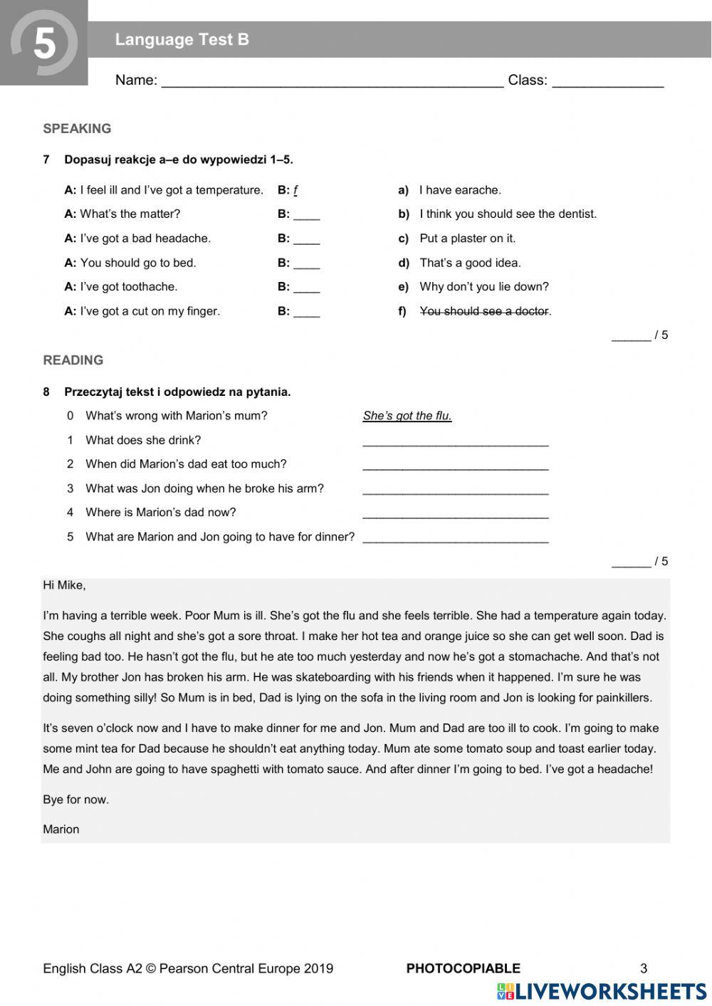 EC A2 unit 5 klasa 6