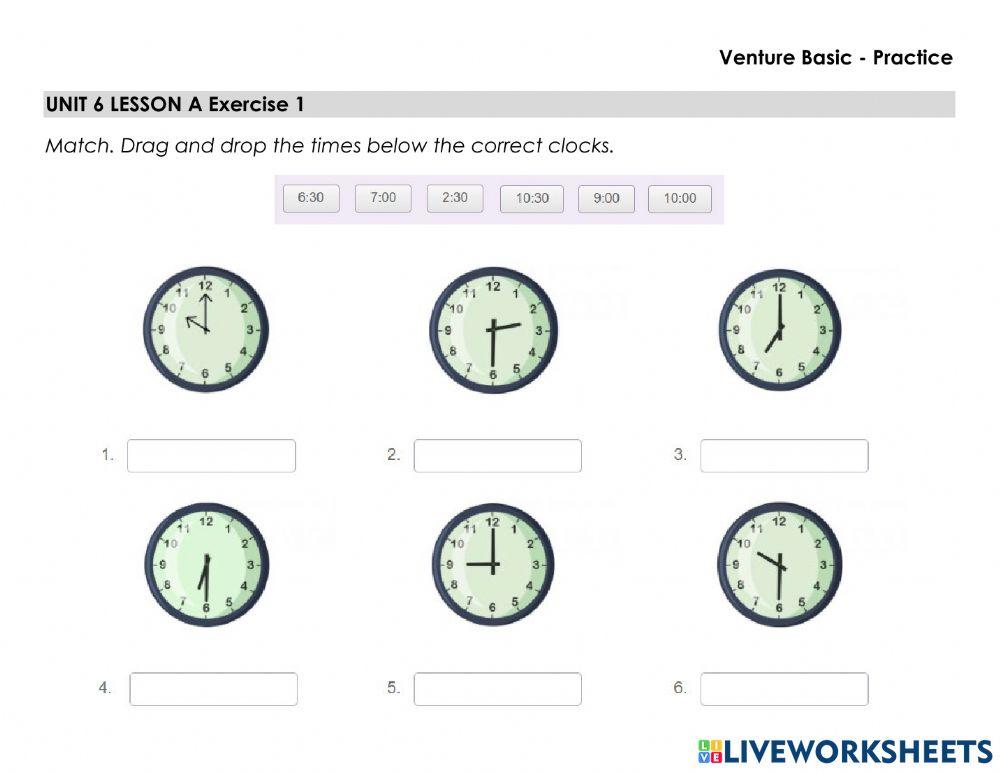 What time is it? - Match