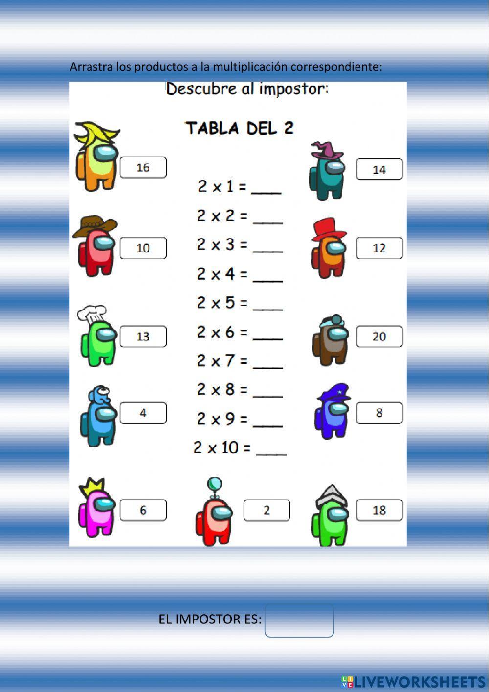Tabla del 2