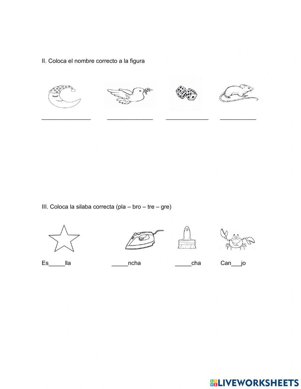 Prueba Inicial de Lectoescritura