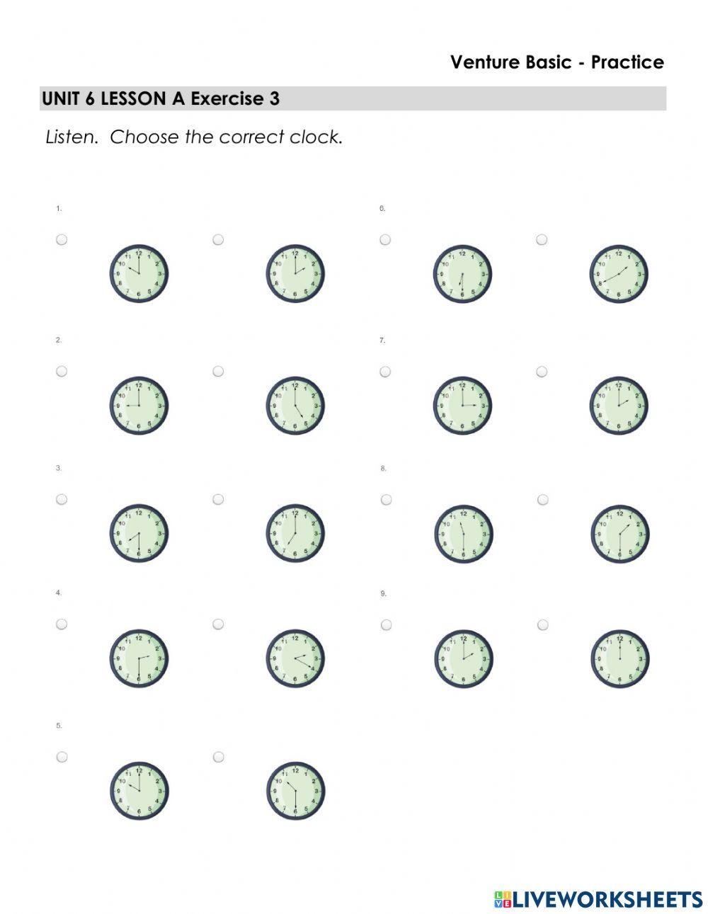 What time is it? - Listen