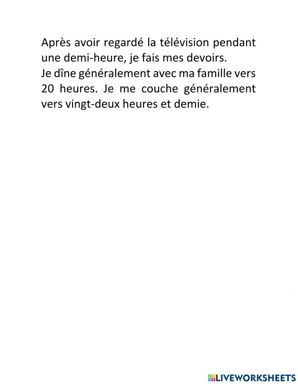 Activités quotidiennes