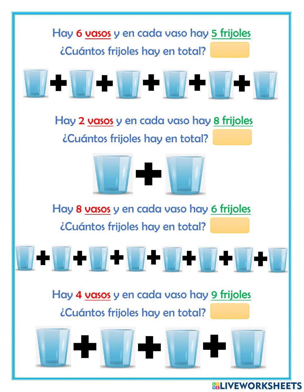 Sumas repetidas 0803 | Brenda10 | Live Worksheets