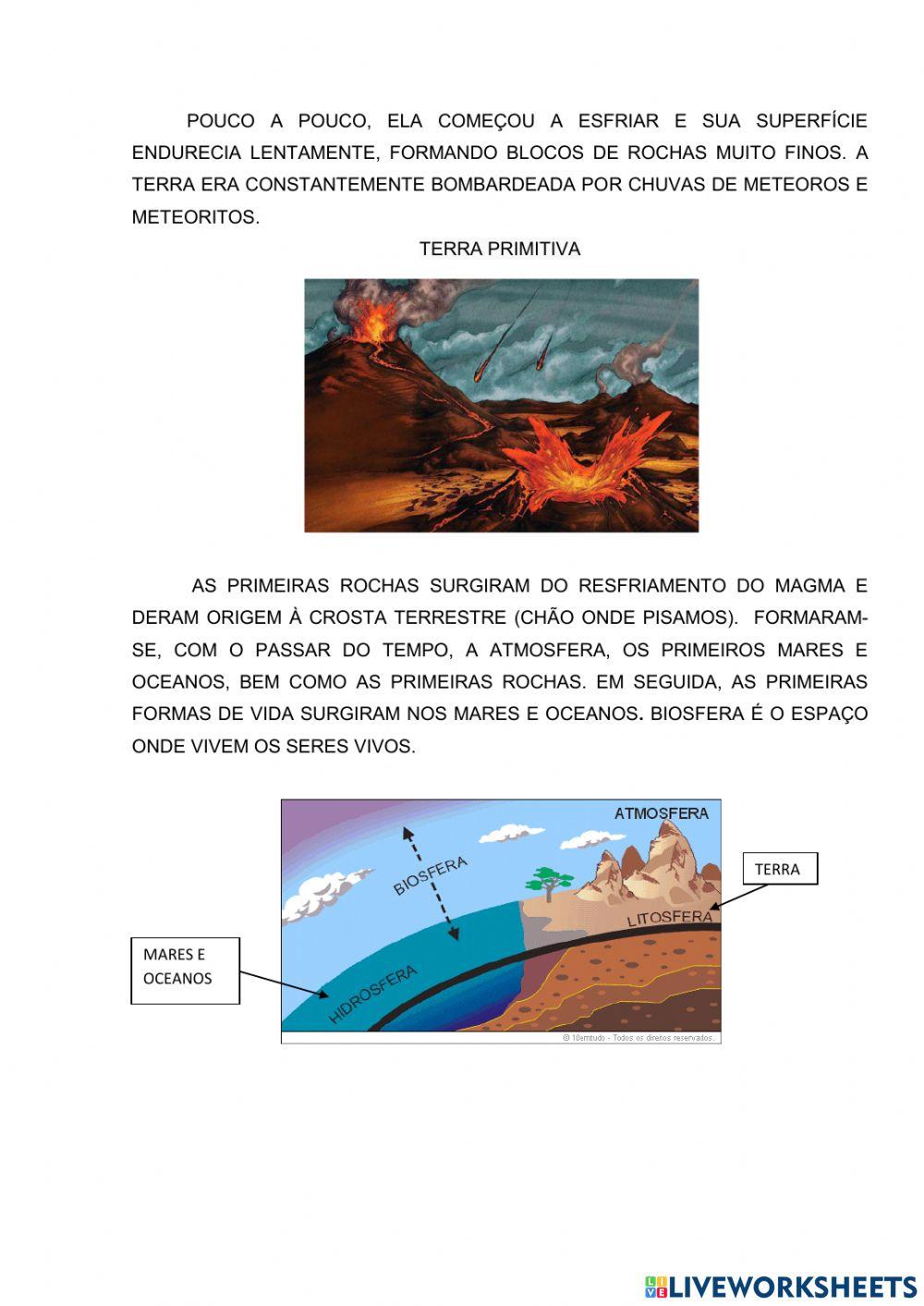 Formação da terra - abordagem simplificada das teorias