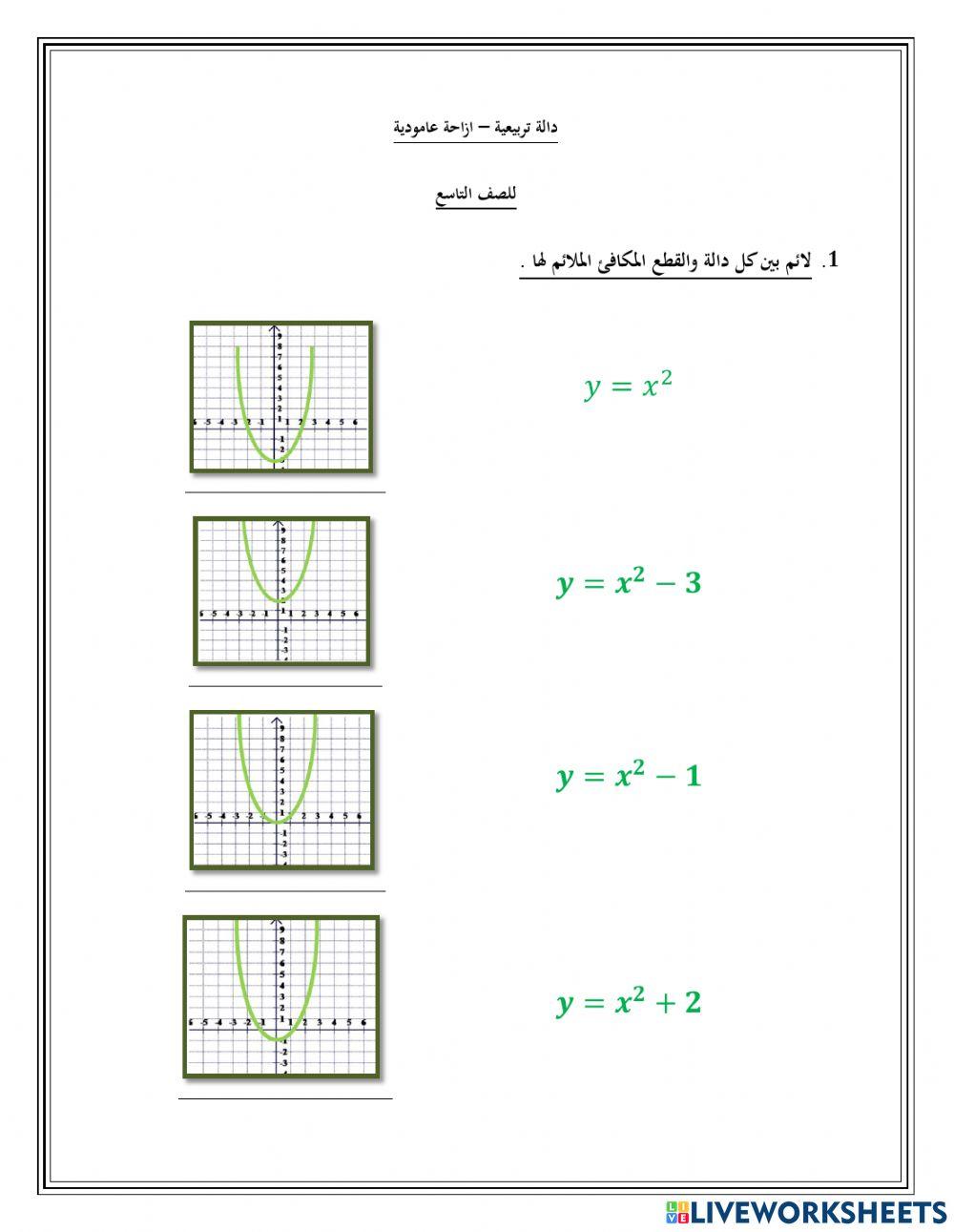 دالة تربيعية