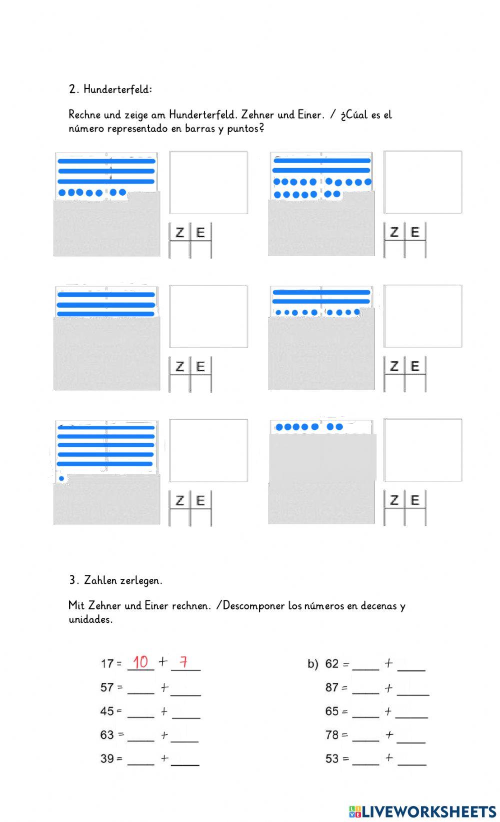 Mathearbeit - Klasse 2