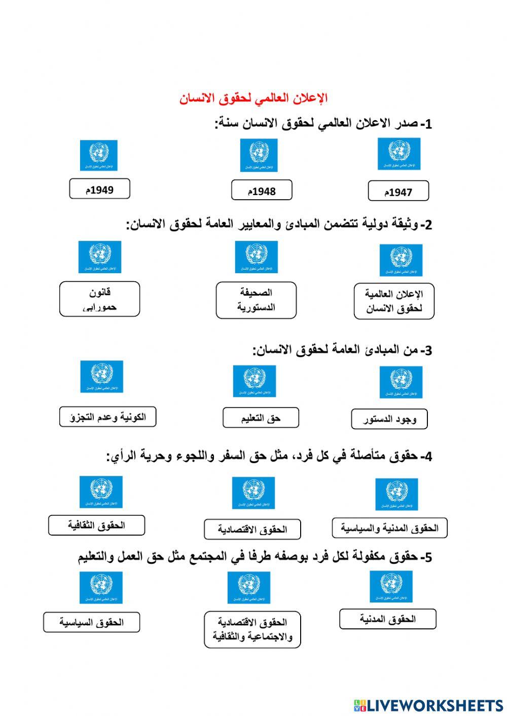 الإعلان العالمي لحقوق الانسان
