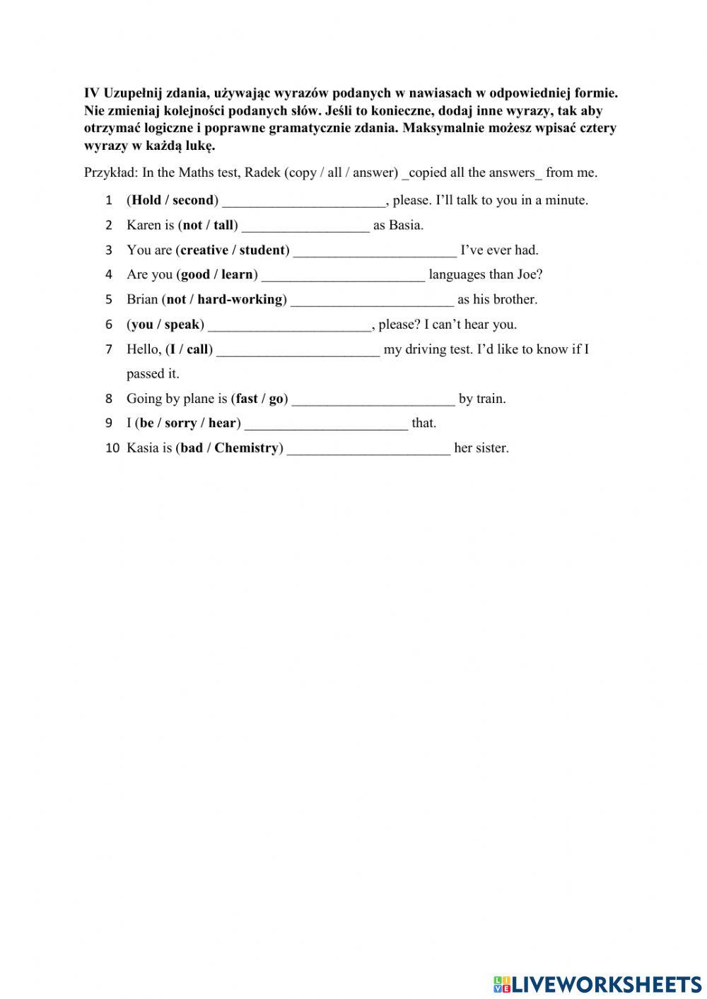 Unit 4 - repetytorium klasa 7