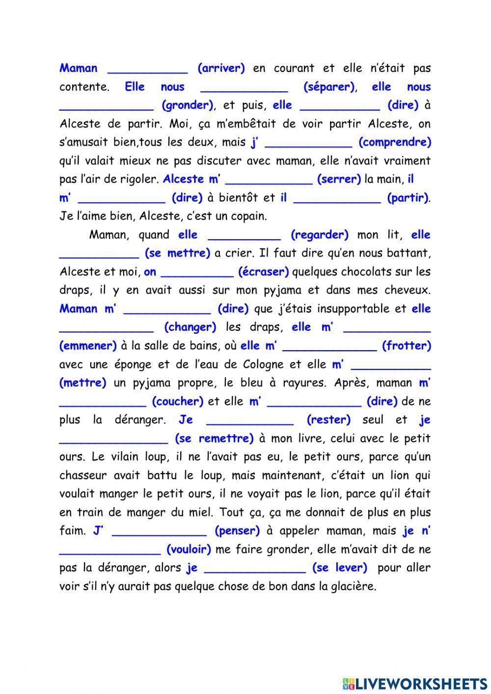 Conjuguer le passé composé Conjuguer le passé composé