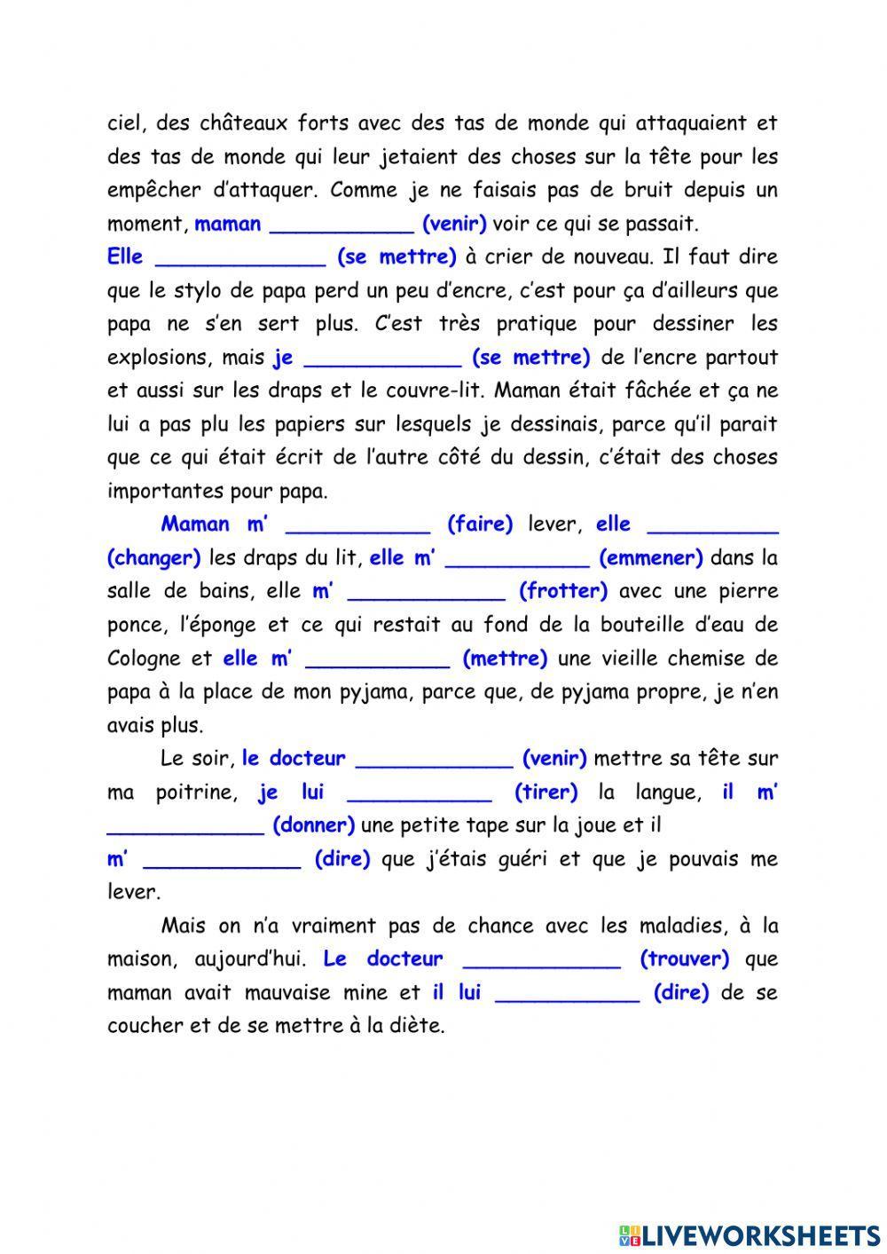 Conjuguer le passé composé Conjuguer le passé composé
