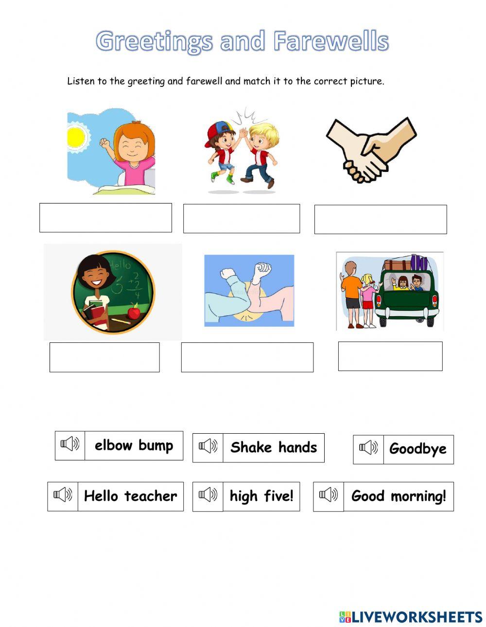 Greetings And Farewells Interactive Exercise For 60% OFF