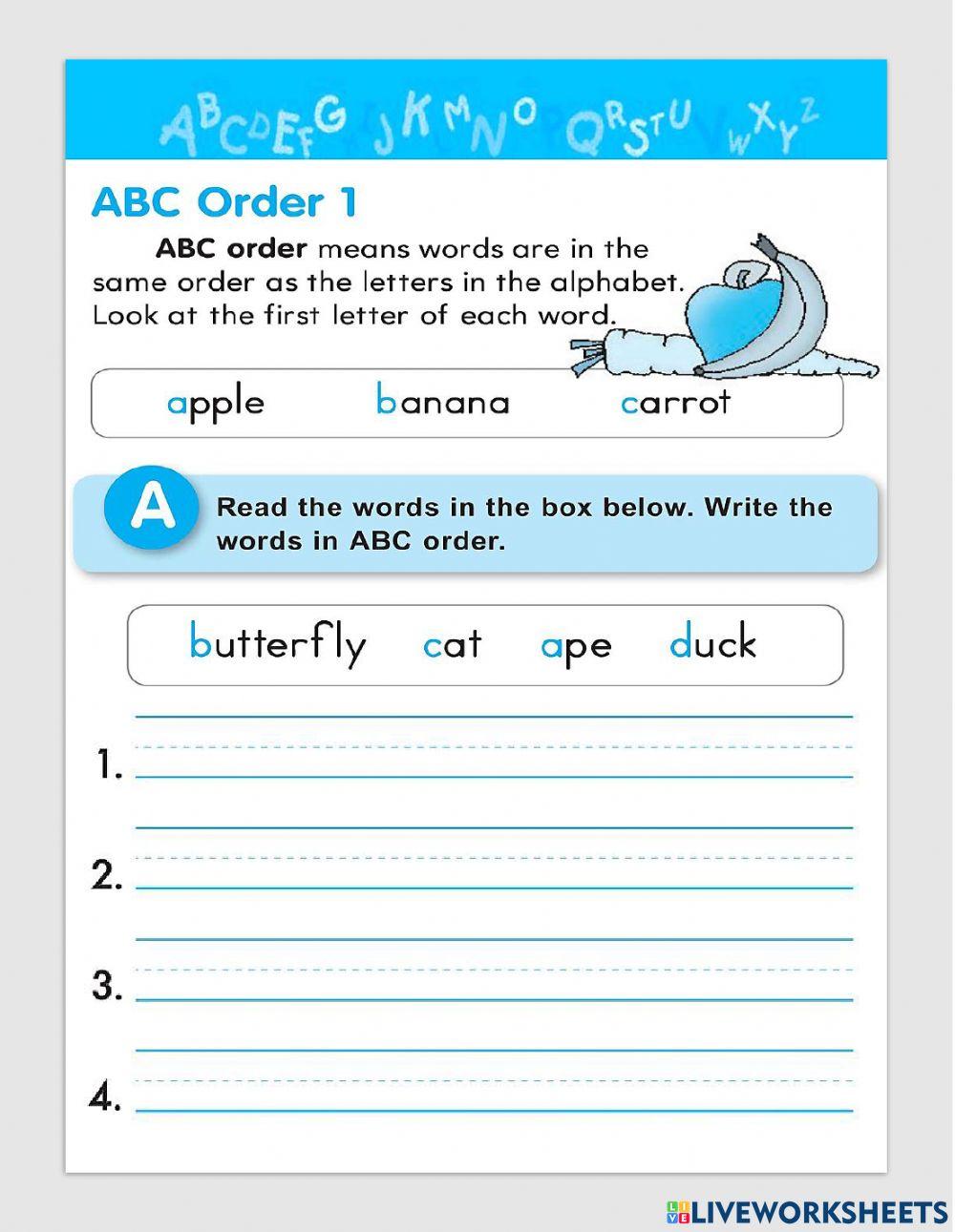 ABC Order 1