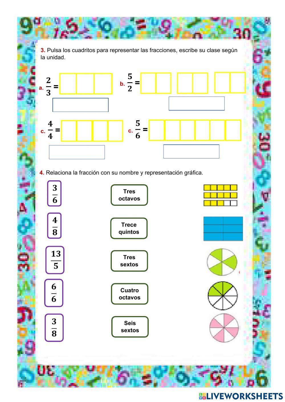Fracciones según la unidad