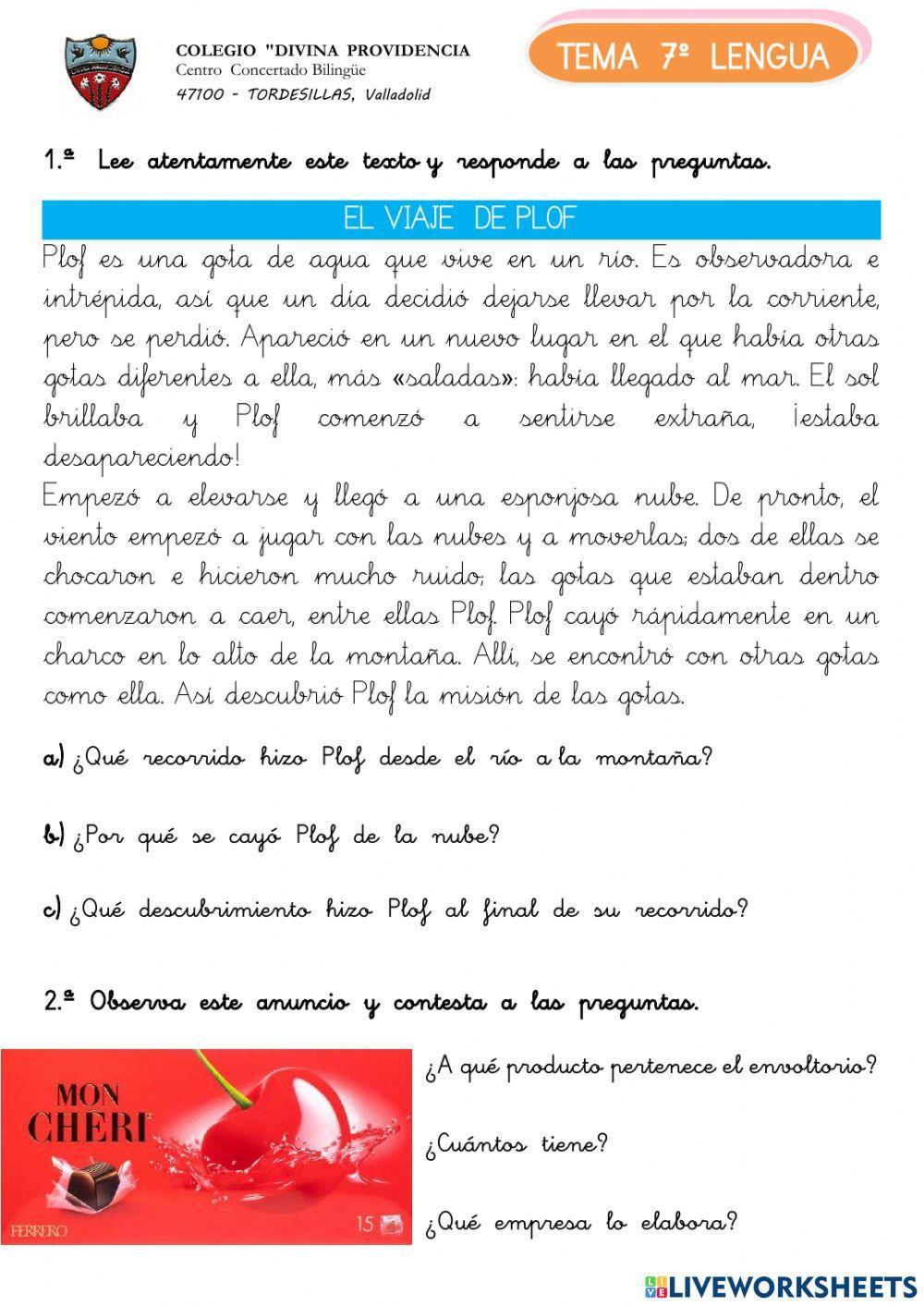 LENGUA 3º T07 repaso