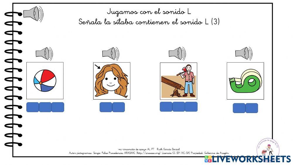 Jugamos con el sonido  L silaba 3