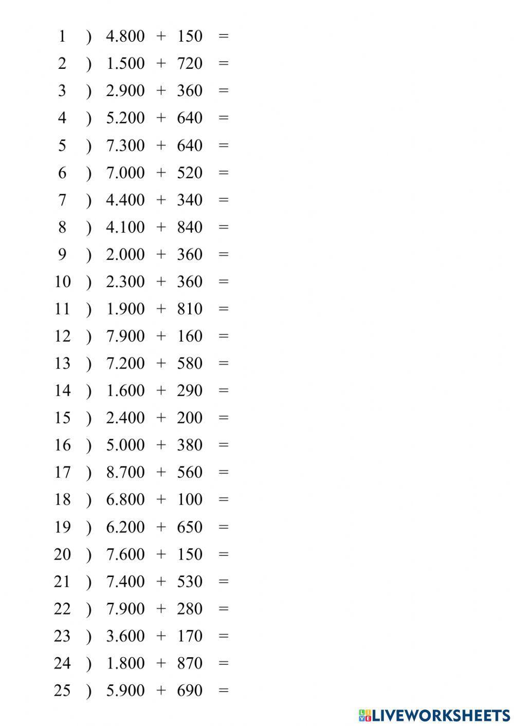 Sumas Difíciles - 1