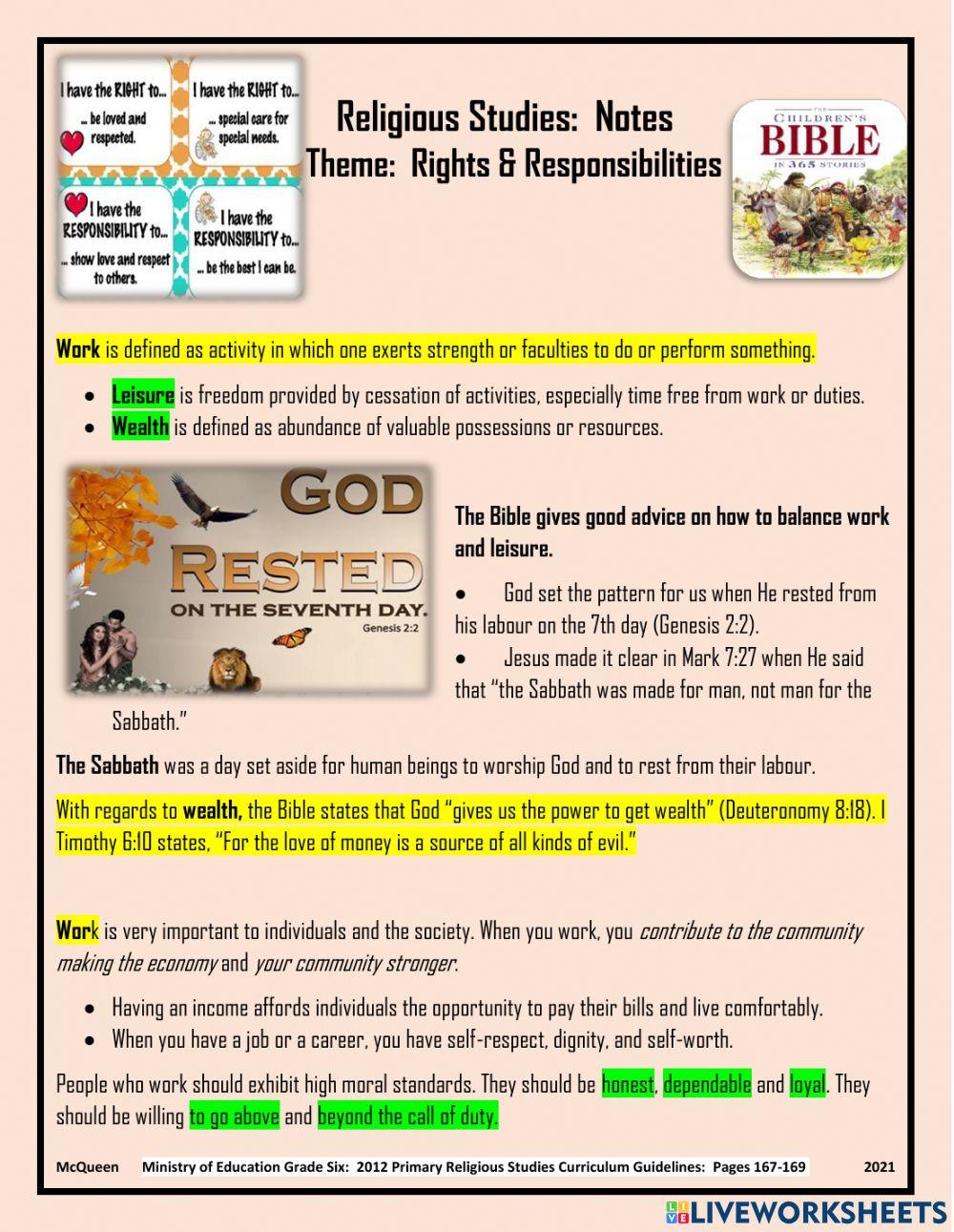 Rights - Responsibilities