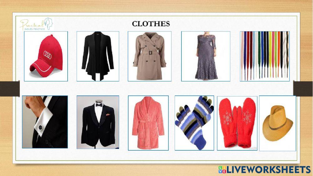 Vocabulary test - clothing - part 1