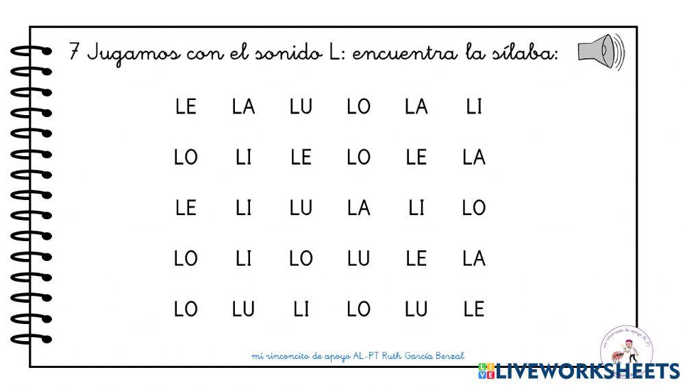 Jugamos con el sonido L 7