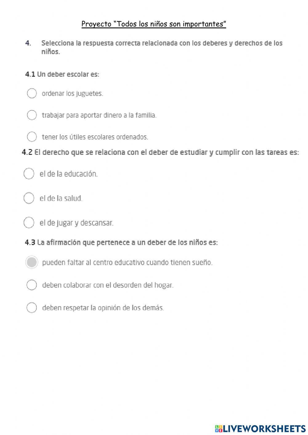Sociales 2G-Los niños son importantes