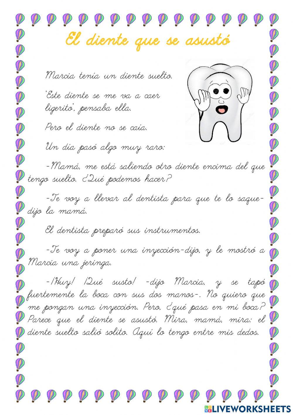 El diente que se asustó