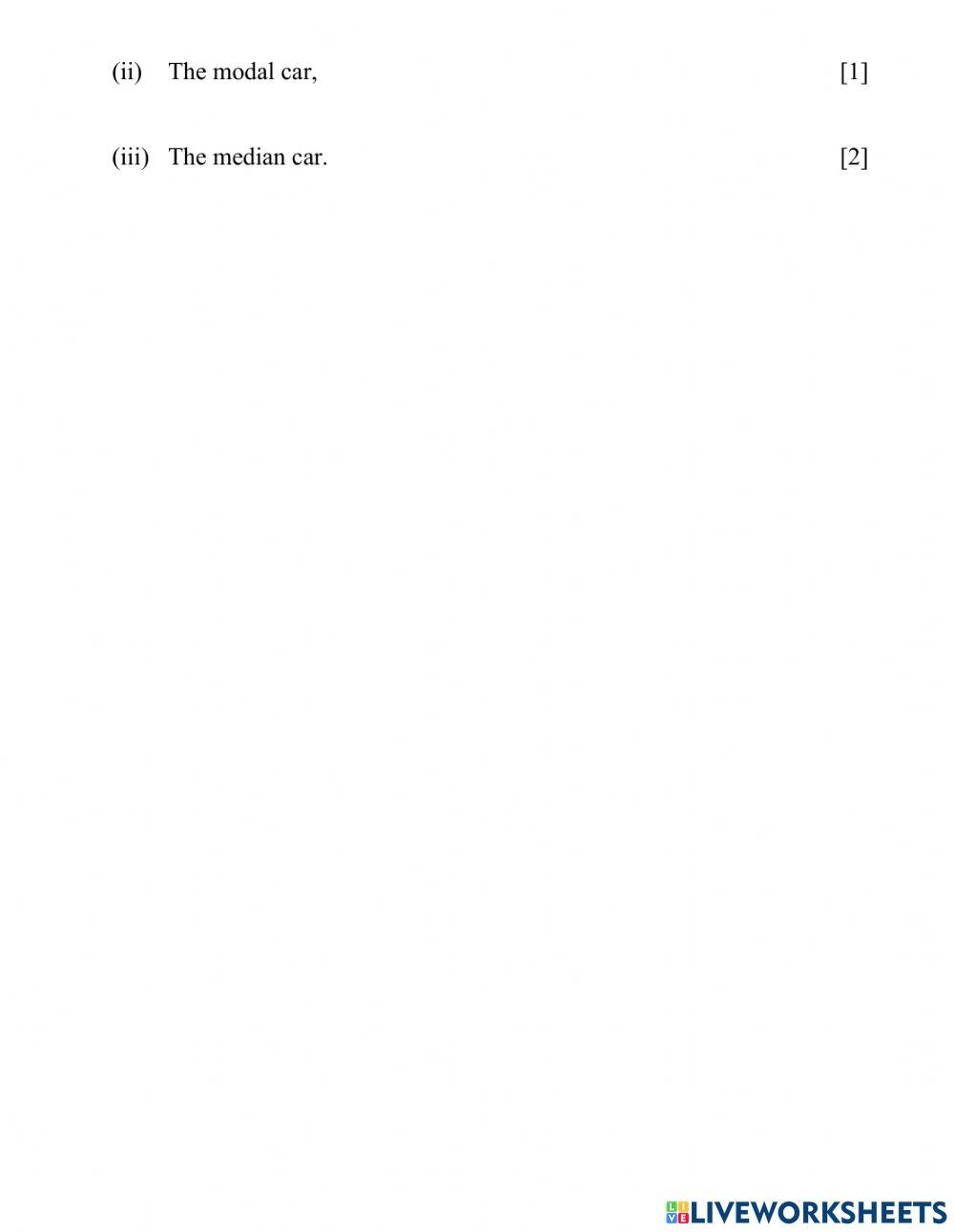 Frequency tables online exercise for live worksheets