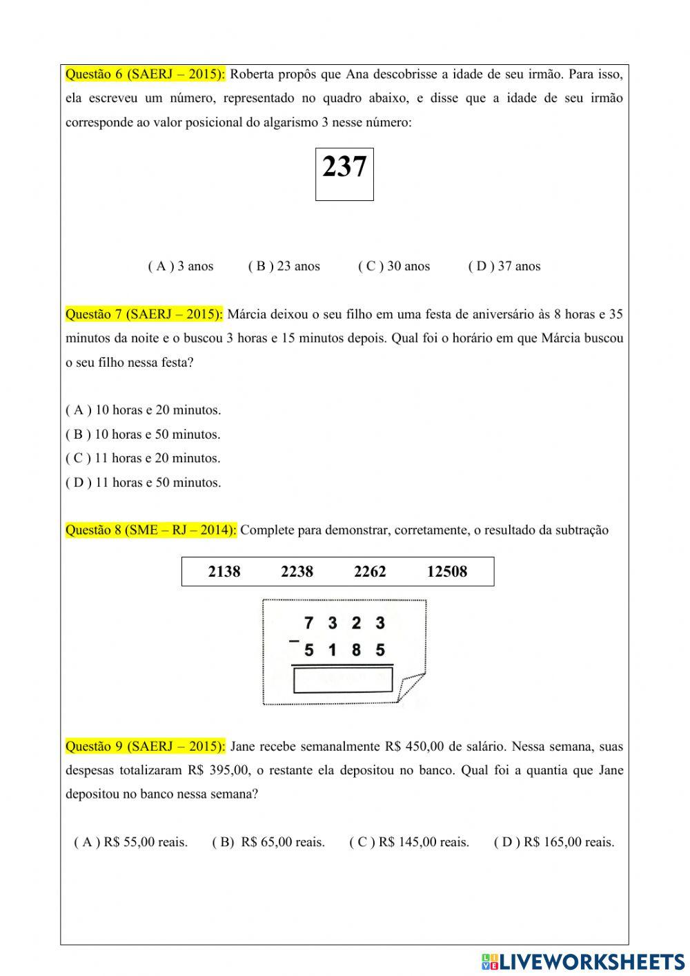 M6 - Avaliação Diagnóstica