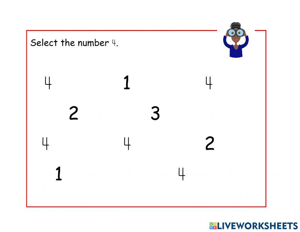 Identifying the number 4