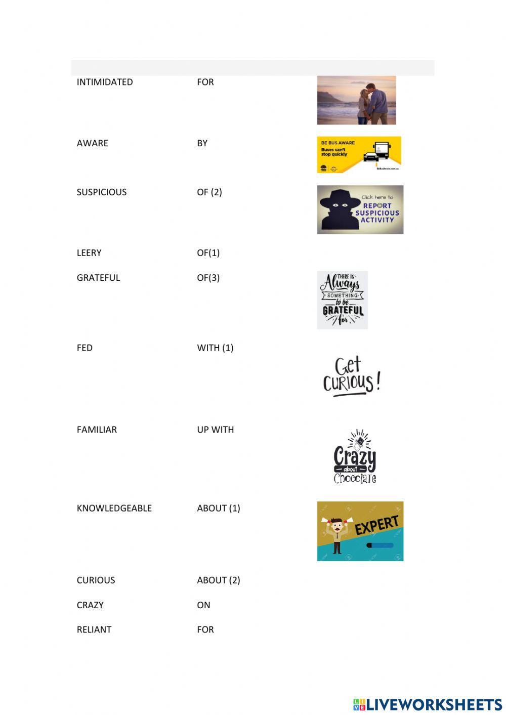 Words and prepositions