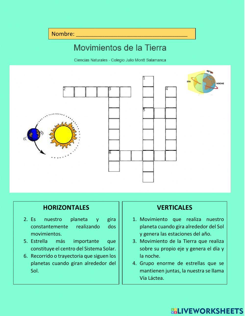 Movimientos de la Tierra y los planetas