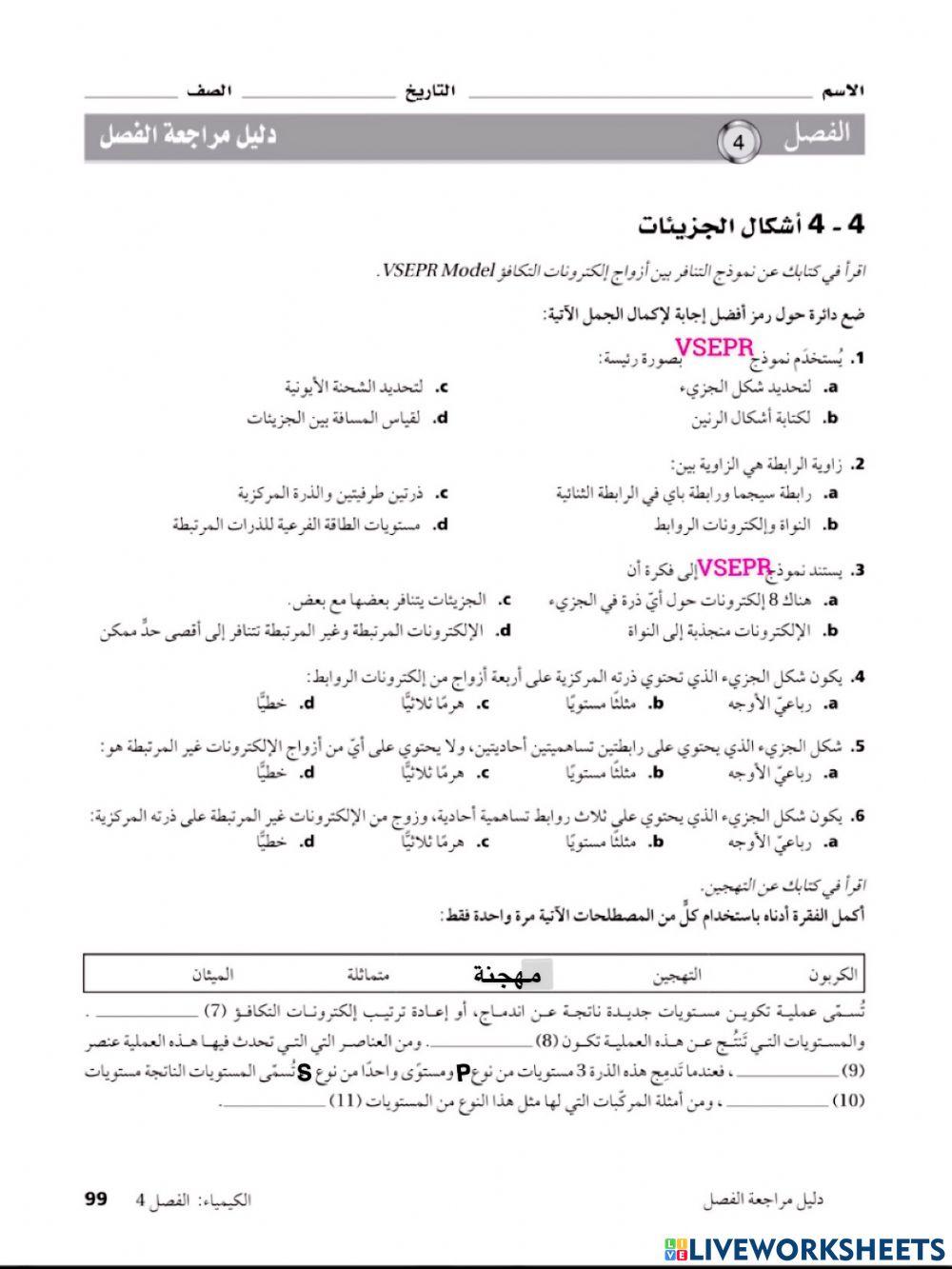 اشكال الجزيئات