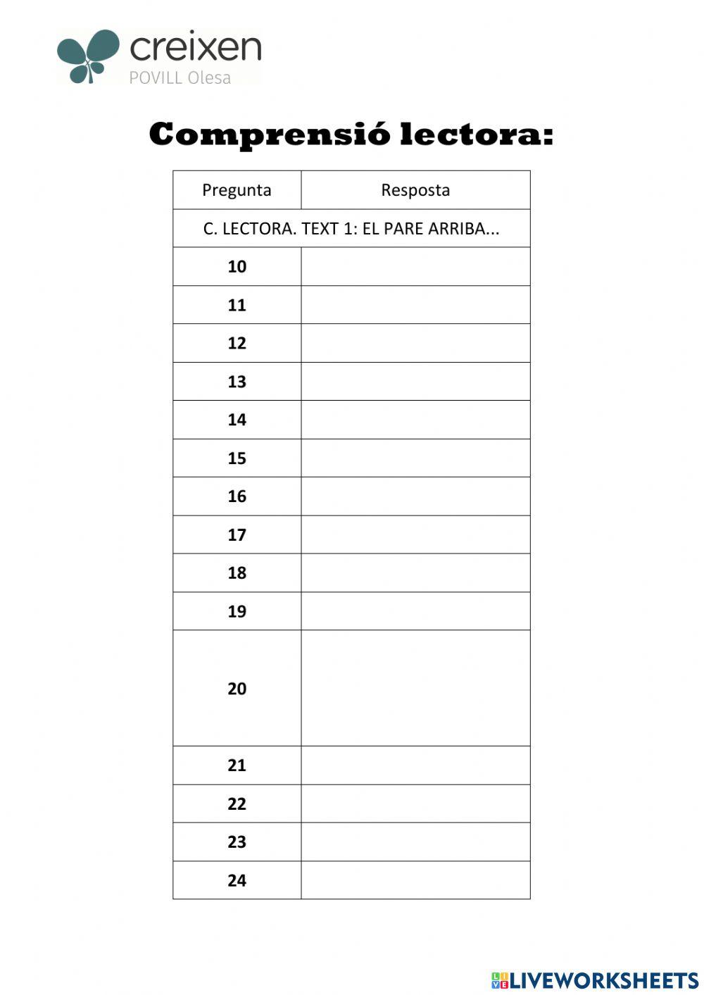 CB 18-19 comprensió lectora