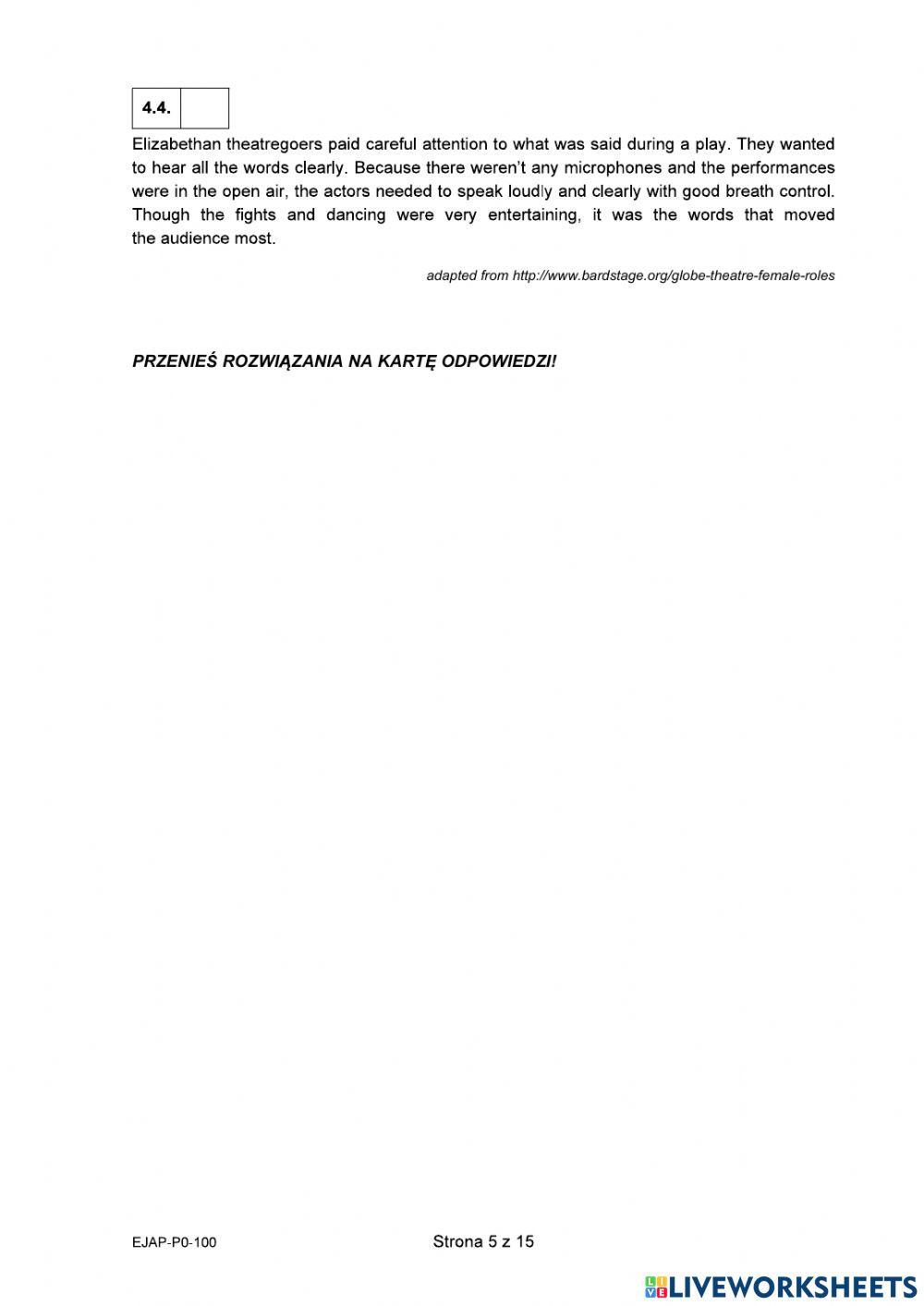 CKE matura próbna podstawowa 2021