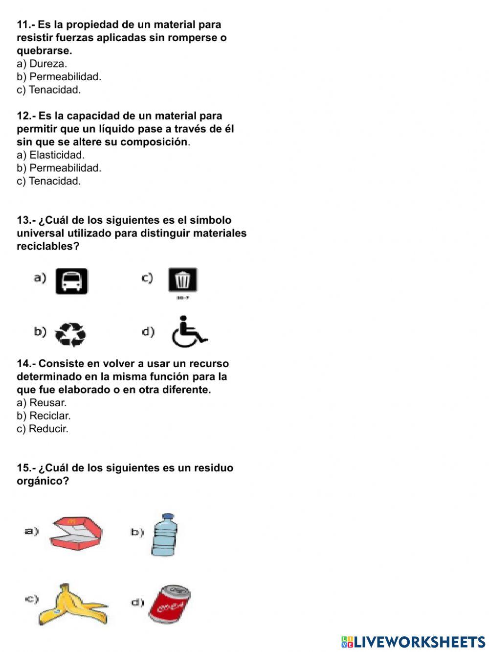 Evaluación de ciencias