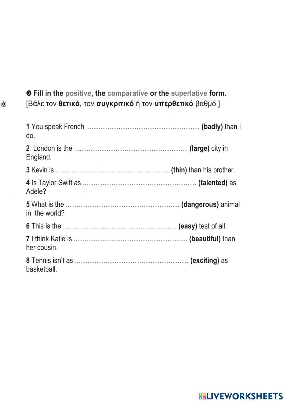 Comparatives-superlatives-adverbs