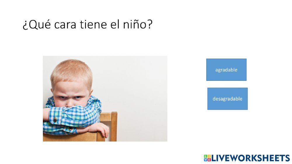 Caras agradables y desagradables