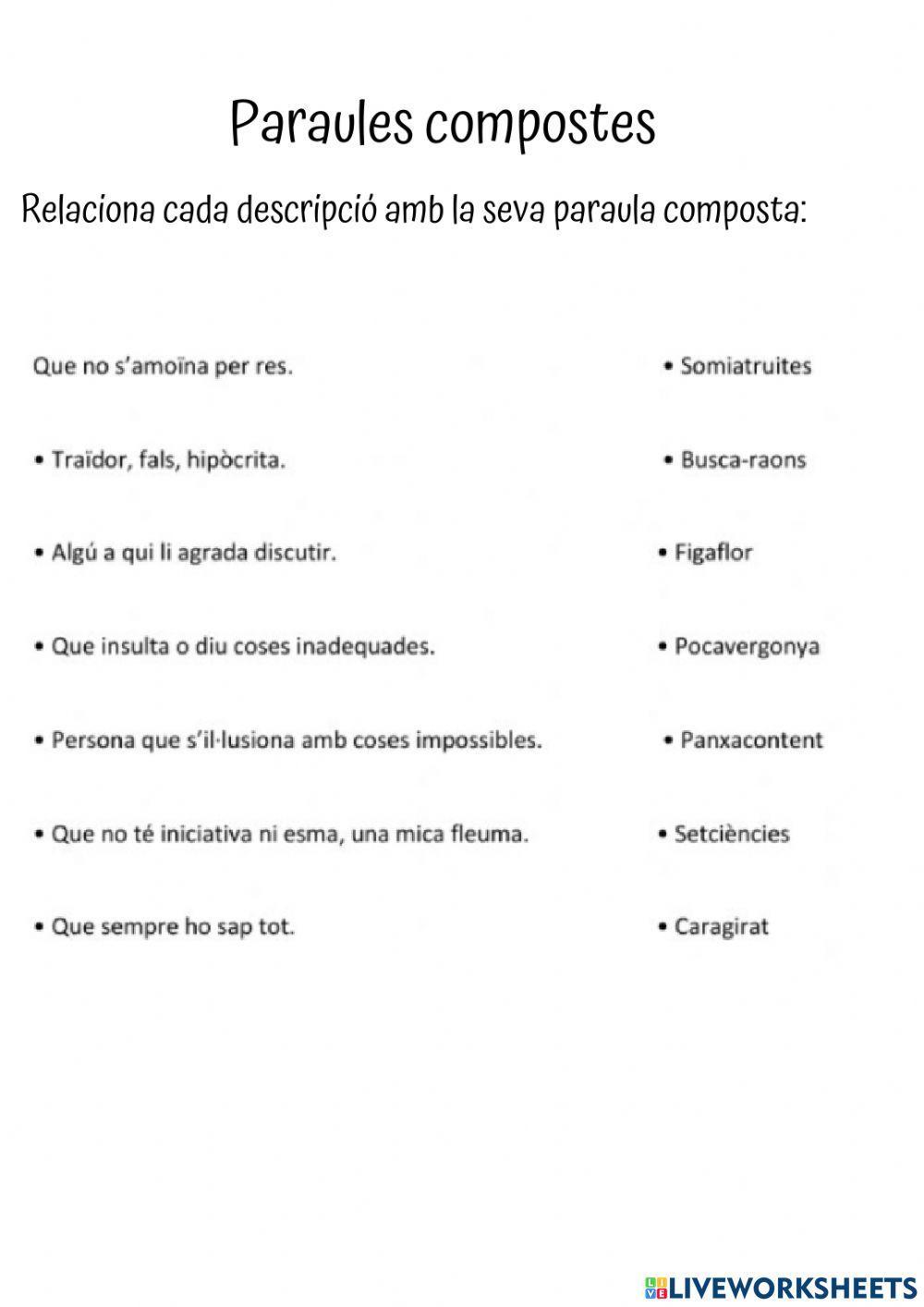 Gentilicis i paraules compostes