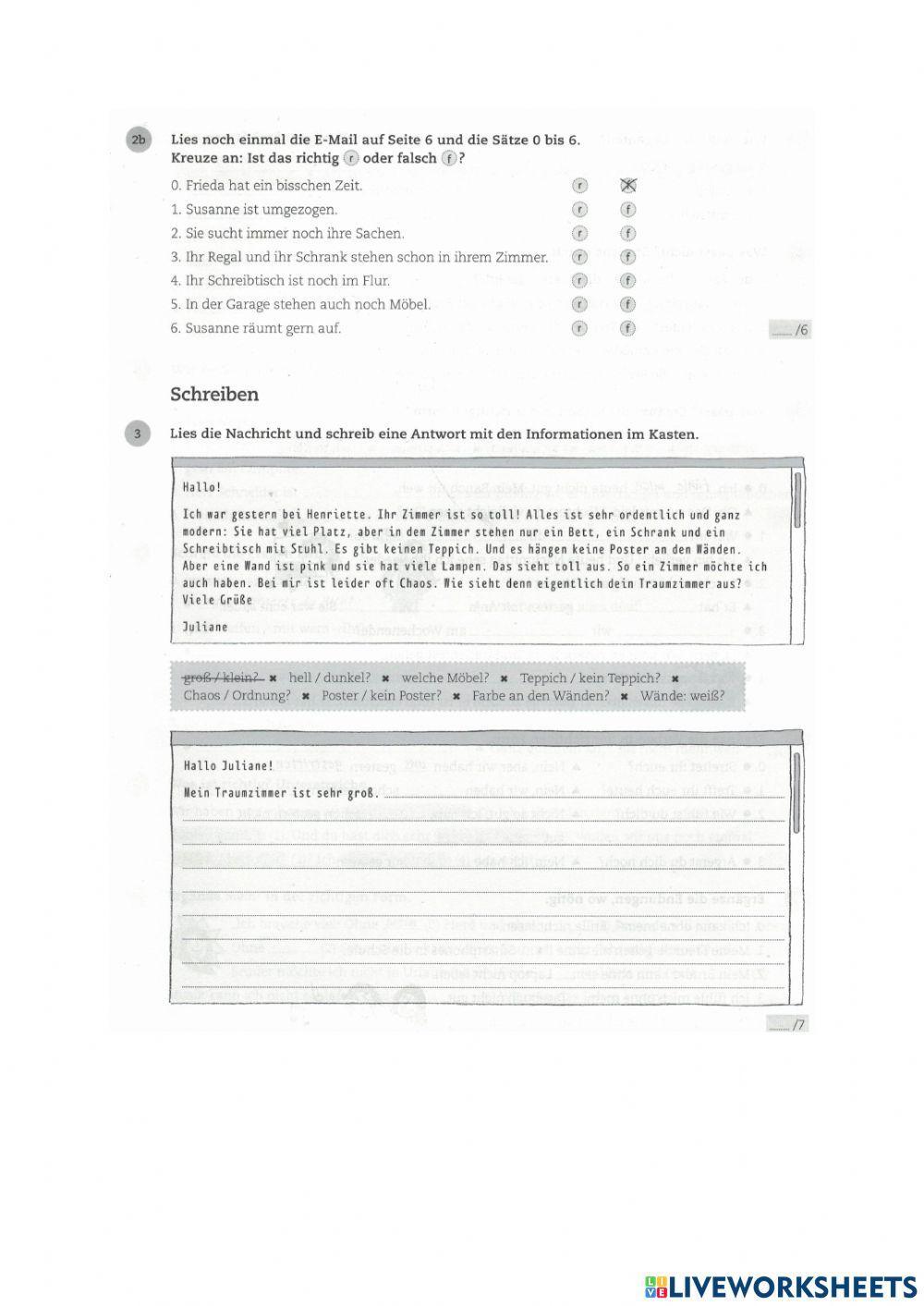 Beste Freunde Lektion 19. Klassenarbeit