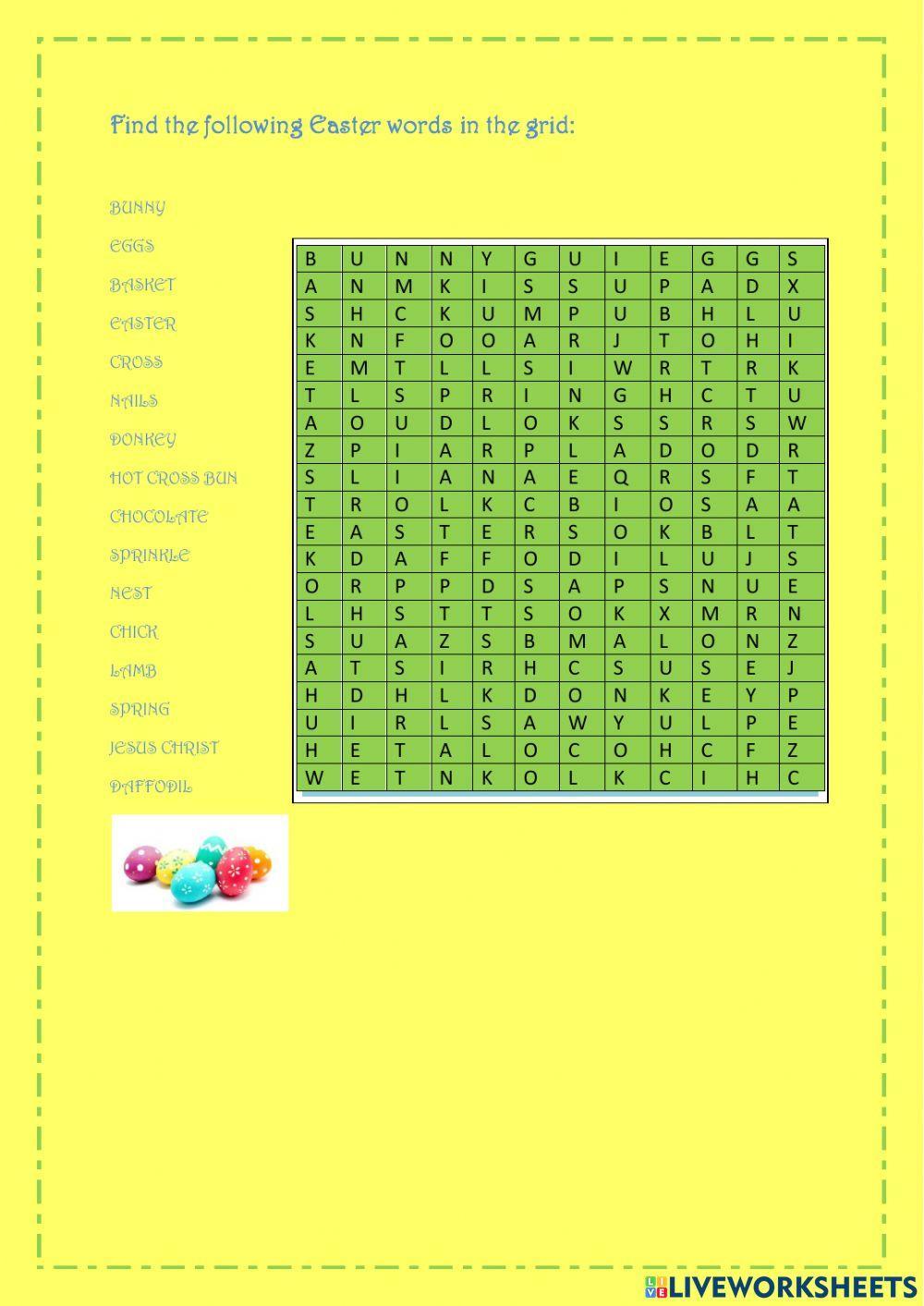 Easter Wordsearch