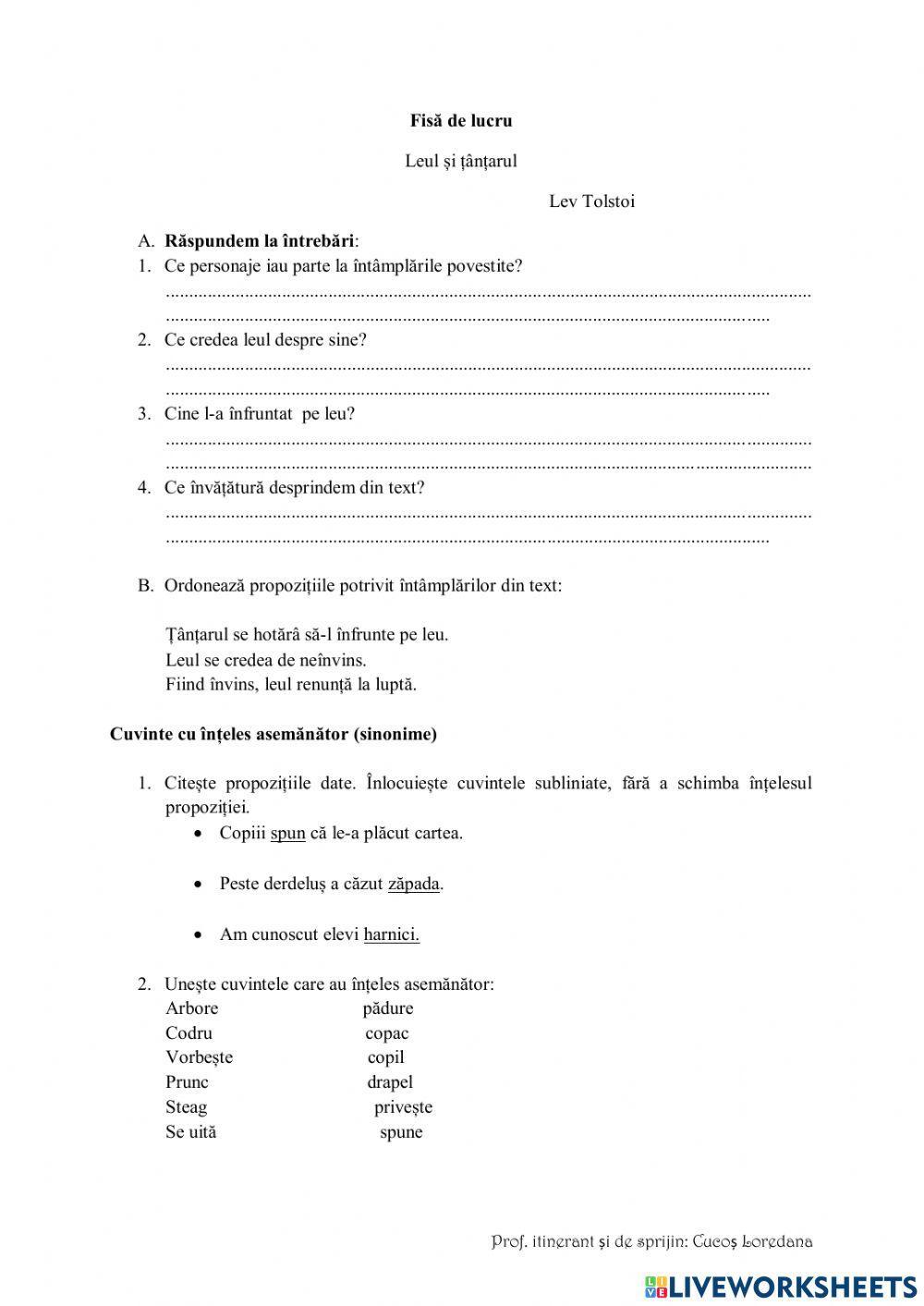 Leul și țânțarul