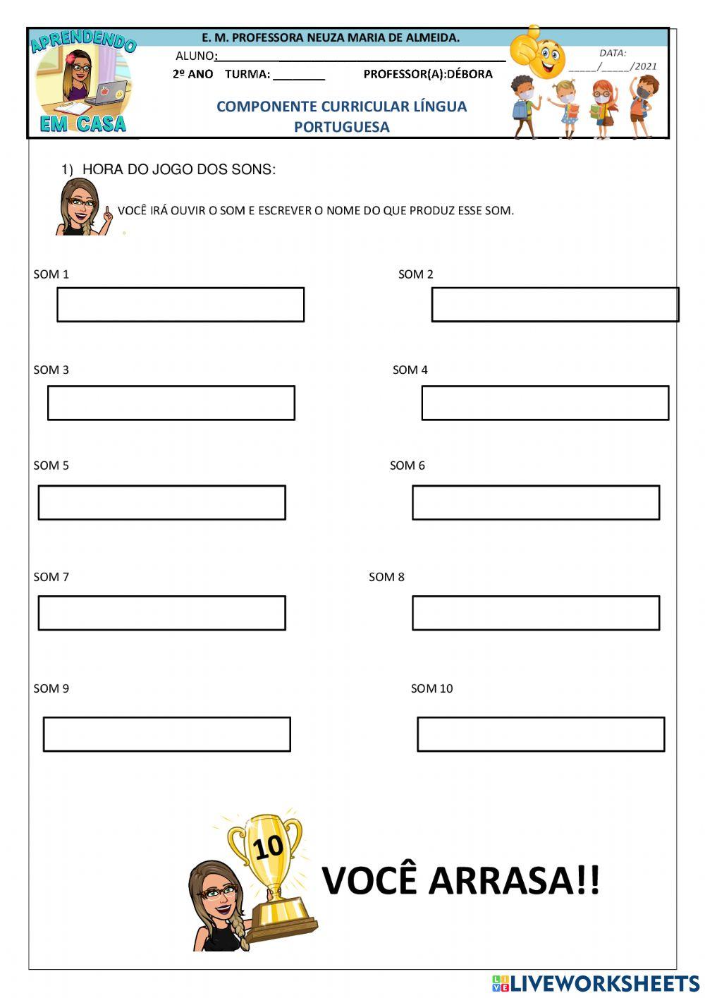 Discriminação de sons