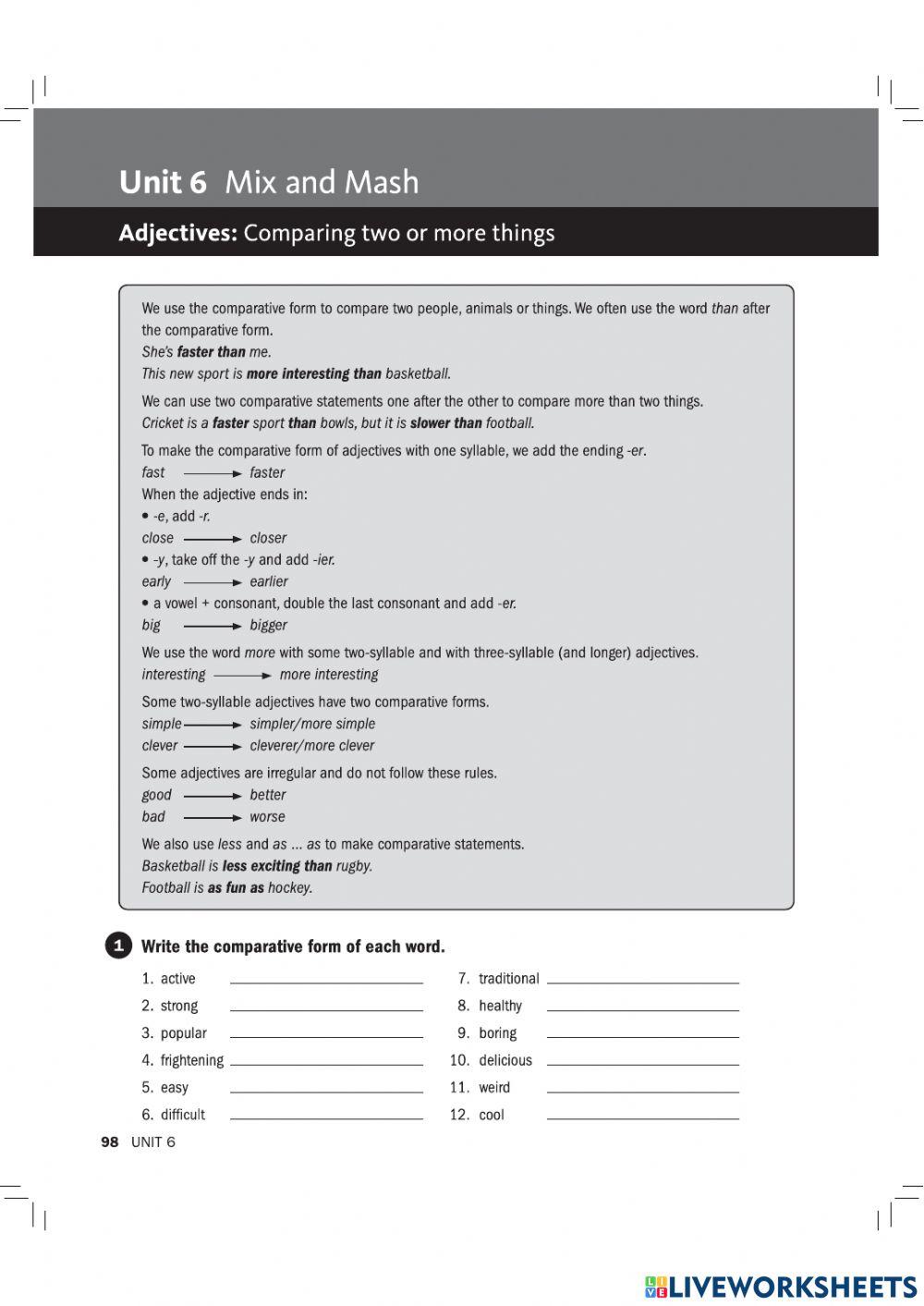 The comparative form
