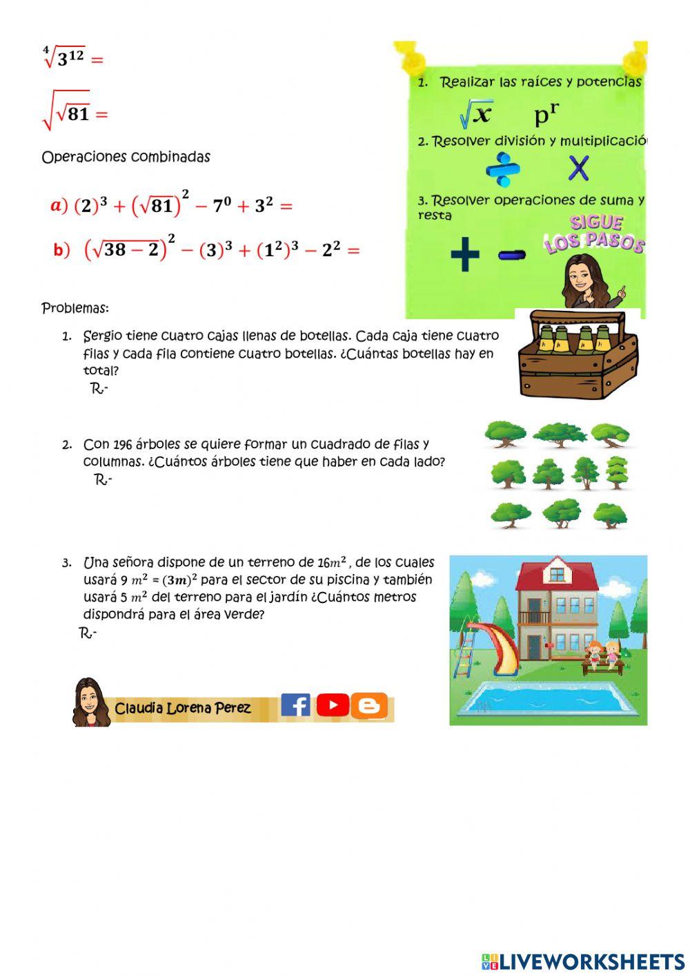 Potenciacion y radicacion con -N-