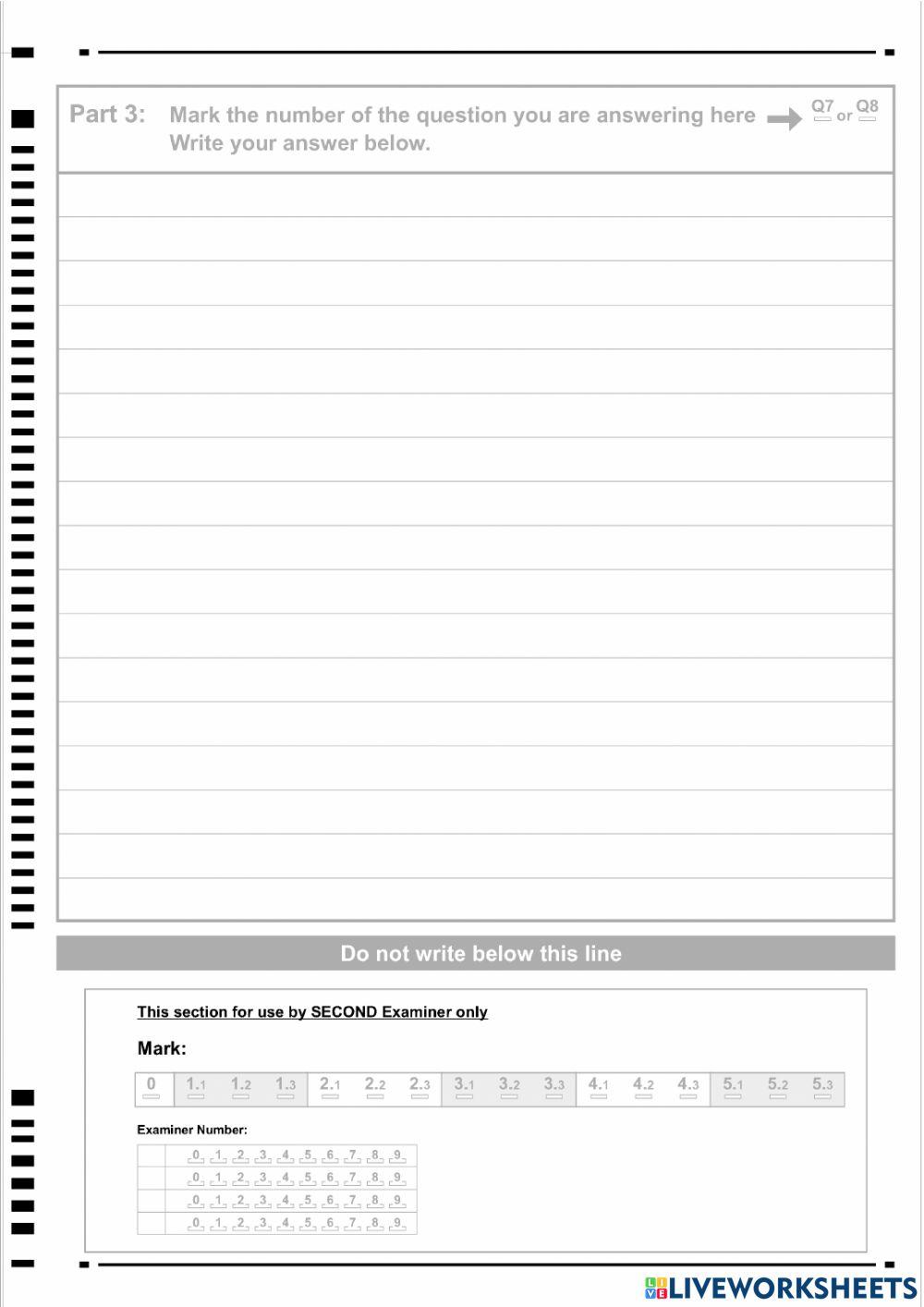 Rd wr pet answersheet