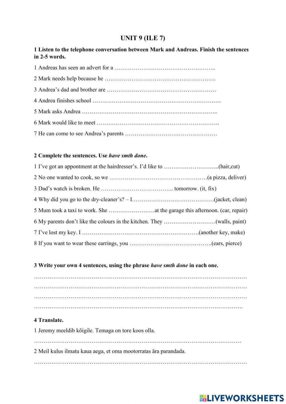 Worksheet 9